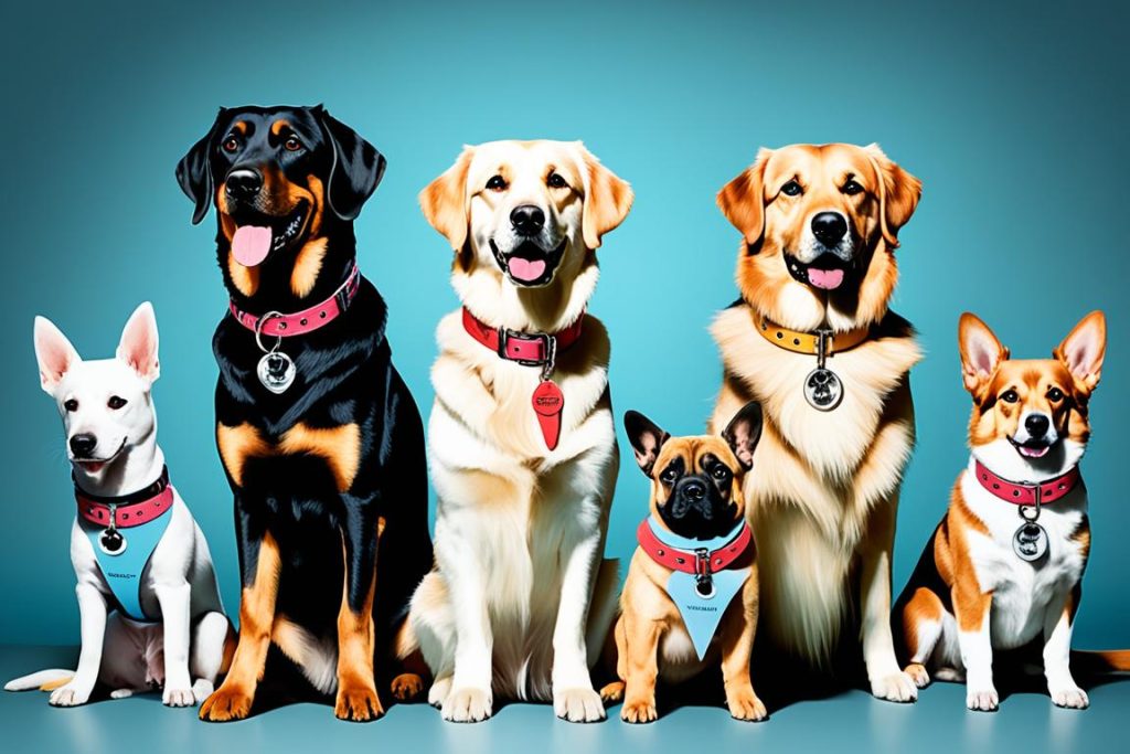 dog collar sizes by breed